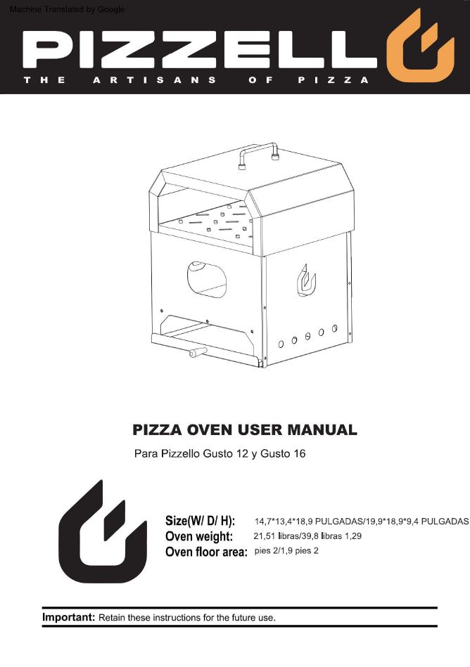 Manual de Instrucciones Pizzello 4 en 1