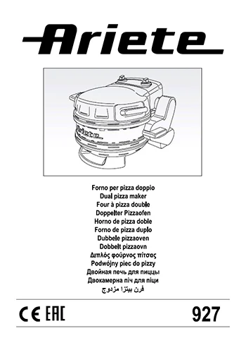 Manual instrucciones español Ariete Double Pizza